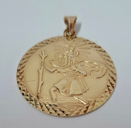 9 Carat Gold Saint Christopher Pendant