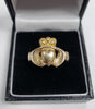 9Ct Yellow Gold Claddagh ring - 5.53G - Size T - Hallamrked
