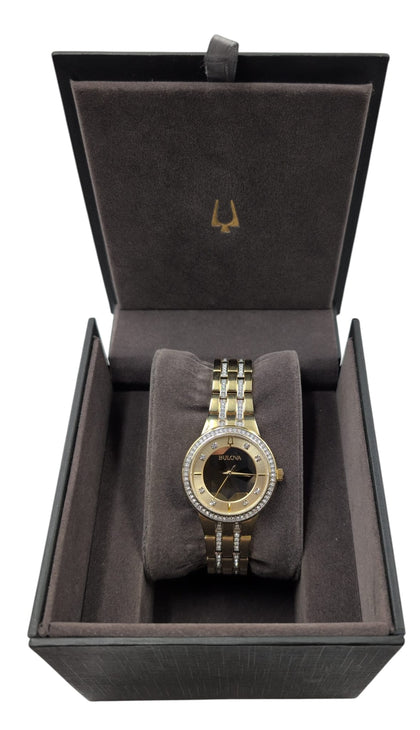 Bulova Crystal Phantom Faceted Dial Bracelet 32mm Women's Watch