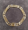 14ct Yellow & White Gold Gents Bracelet - 9"