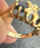Vintage 9ct Gold Sapphire & Diamond Boat Ring Size O