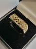 9ct Yellow Gold Flat Topped Buckle Ring - Size S - 7.60g