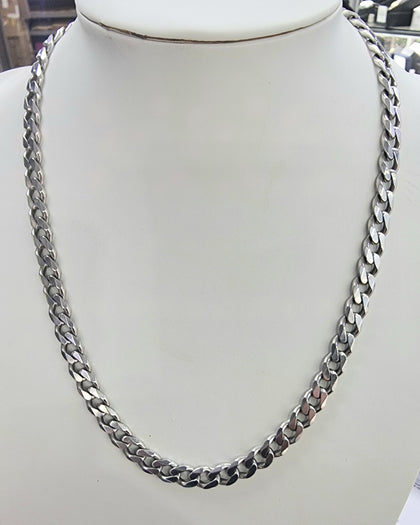Silver Curb Chain 22