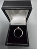 9ct White Gold Ring 375 pink stone Dia 1.4G Size M