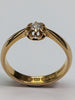 22ct Gold Diamond Ring - Size Q