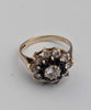 9ct Yellow Gold Ring – Flower-Shaped Cluster Design – 3.83g – Size L – Polished Finish