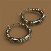 9ct Yellow Gold Bamboo Hoop Earrings - 1.8 grams