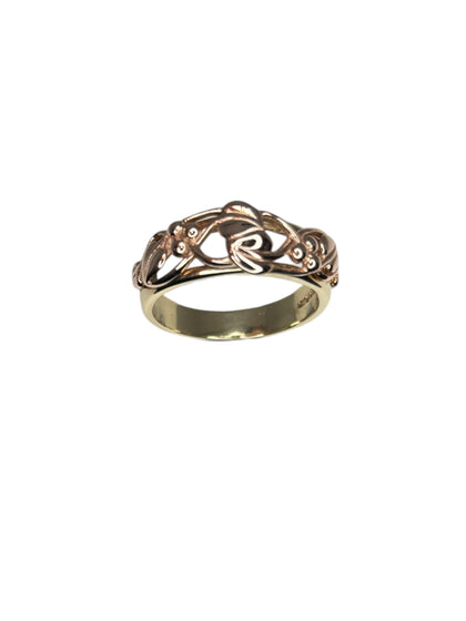 Yellow/Rose Gold Clogau Ring - 9ct - 5.6g - Size 'R'