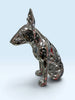 50CM CHROME BULL TERRIER statue