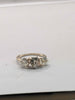 9ct Yellow Gold Rig With 3x Translucent Green Stones - Size K