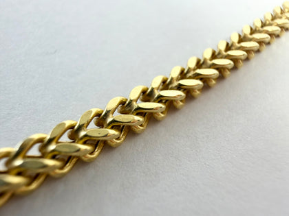 18ct yellow gold franco necklace 19