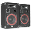 Pair of Max Xen 3508 Red Cone 8" Passive Bedroom DJ Speakers 500W **Collection Only**