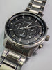 Citizen steel body watch with black face boxed
