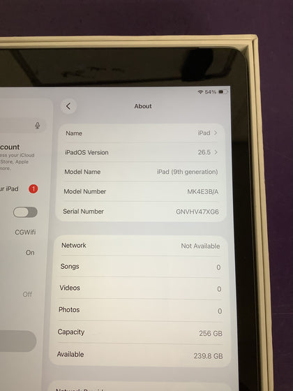 iPad 9th Gen 256gb