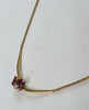 18ct Gold Diamond and Ruby Necklace 16"