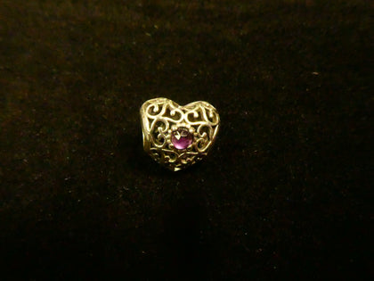 Pandora purple heart charm