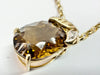 24" 9ct yellow gold belcher chain with pendant