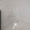 925 Sterling Silver Chain With Cross 23" 24g (NEVER WORN OR USED)