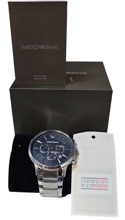 Emporio Armani Men's Sportivo Chronograph Watch AR2460 Silver