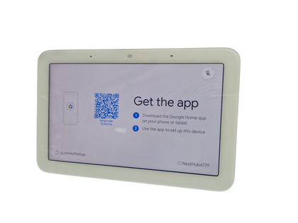 GOOGLE NEST HUB 2ND GEN, HOME VOICE ASSISTANCE, CHALK GREY, UNBOXED, WITH POWER LEAD