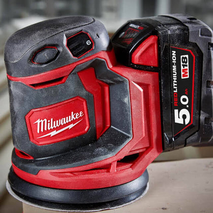 Milwaukee M18 BOS125-0 18V Compact 125mm Random Orbital Sander, Body Only