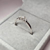 9ct White Gold Ring with 3 Diamonds Size R