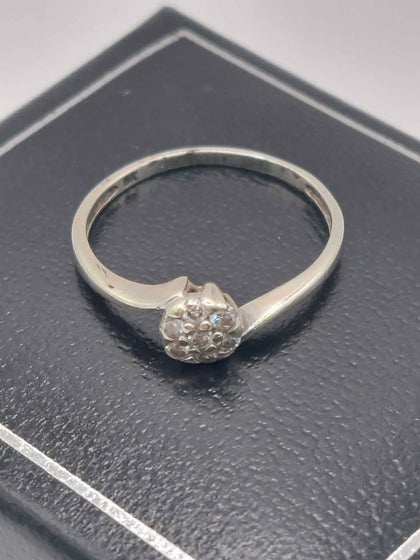 (375 Hallmarked&Tested), 1.26G White Gold Ring, Size L