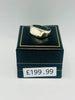 9CT WHITE GOLD, SIGNET RING, SIZE:Q, 3.2G, BOXED