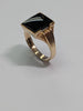 9ct Gold Black Signet Ring Size R