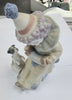 A Lladro Clown 5279, with Concertina and Playing With Puppy.