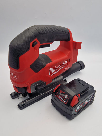Milwaukee M18FJS-0 18V FUEL Jigsaw Top Handle with 5.0Ah m18 battery UNBOXED