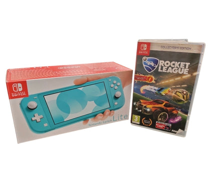 Nintendo Switch Lite Turquoise w/Rocket League**Boxed**