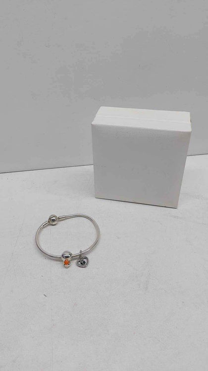 Pandora ALE 925 Sterling Silver Charm Bracelet With 2x Charms - Boxed - 8