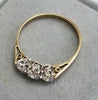 9ct Gold 3 Stone Diamond Ring 0.50ct Size N