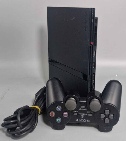 Sony Playstation 2 Slimline Console, Black, Unboxed With Leads And One Controller