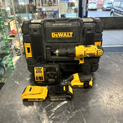 DeWALT DCD776 18V Combi Drill With X3 Batteries + Charger + Case