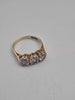 9ct Yellow Gold 3 Stone Trilogy Ring - Size K - 2.67 Grams