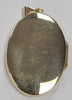 9ct Yellow Gold Oval Locket With Clear Stone - 6.56G - 1.5" - Hallmarked