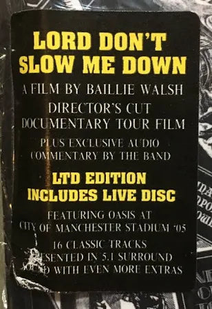 Oasis: Lord Don't Slow Me Down Blu Ray 2008
