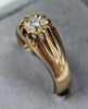 9ct Gold Diamond Signet Ring Size "T"