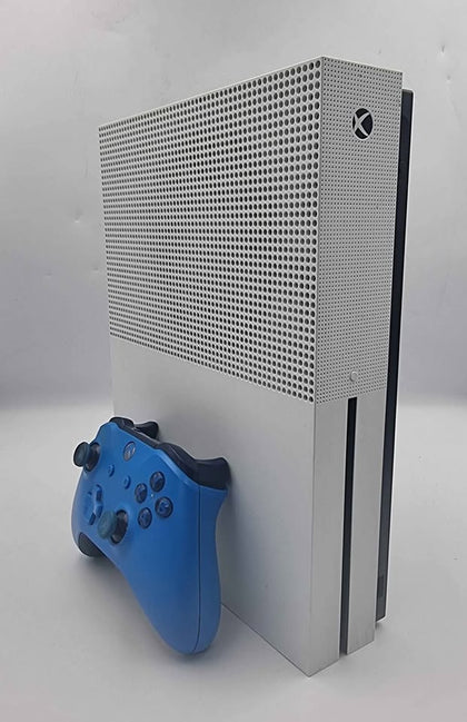 Xbox One S Gaming Console - 500GB - White - Includes 1x Blue Controller - Discounted
