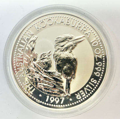 The Austrailian Kookaburra 10oz 999 Silver 1997 coin