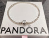 Genuine Pandora "Moments"  Barrell Clasp Snake Chain Bracelet S925 ALE - XL 21cm