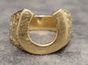 9ct Yellow Gold Chunky Horseshoe Ring - Size z