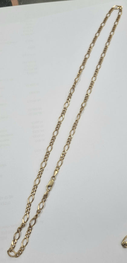 9ct Gold Figaro Chain 24