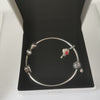 Pandora Bangle with 4 Charms (22.21g), Hallmarked 925 ALE, Size: Approx. 3" Width