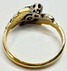 18ct gold & platinum & diamond ring size K 1/2