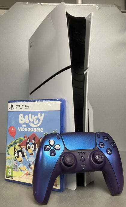 Sony Playstation 5 Slim Disc Edition Console Bundle ( + Bluey The Video Game ) ** Unboxed **