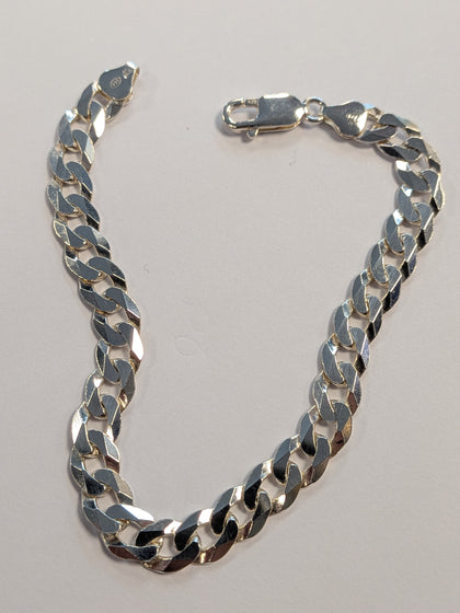 Silver Curb Bracelet 9