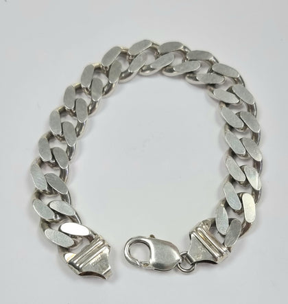 Silver Chunky Curb Bracelet 8.5